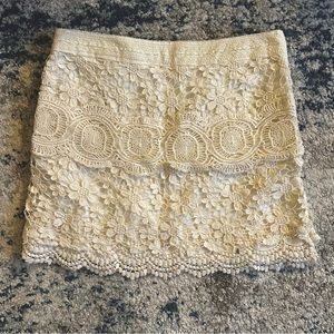 Free People Crochet Mini Skirt